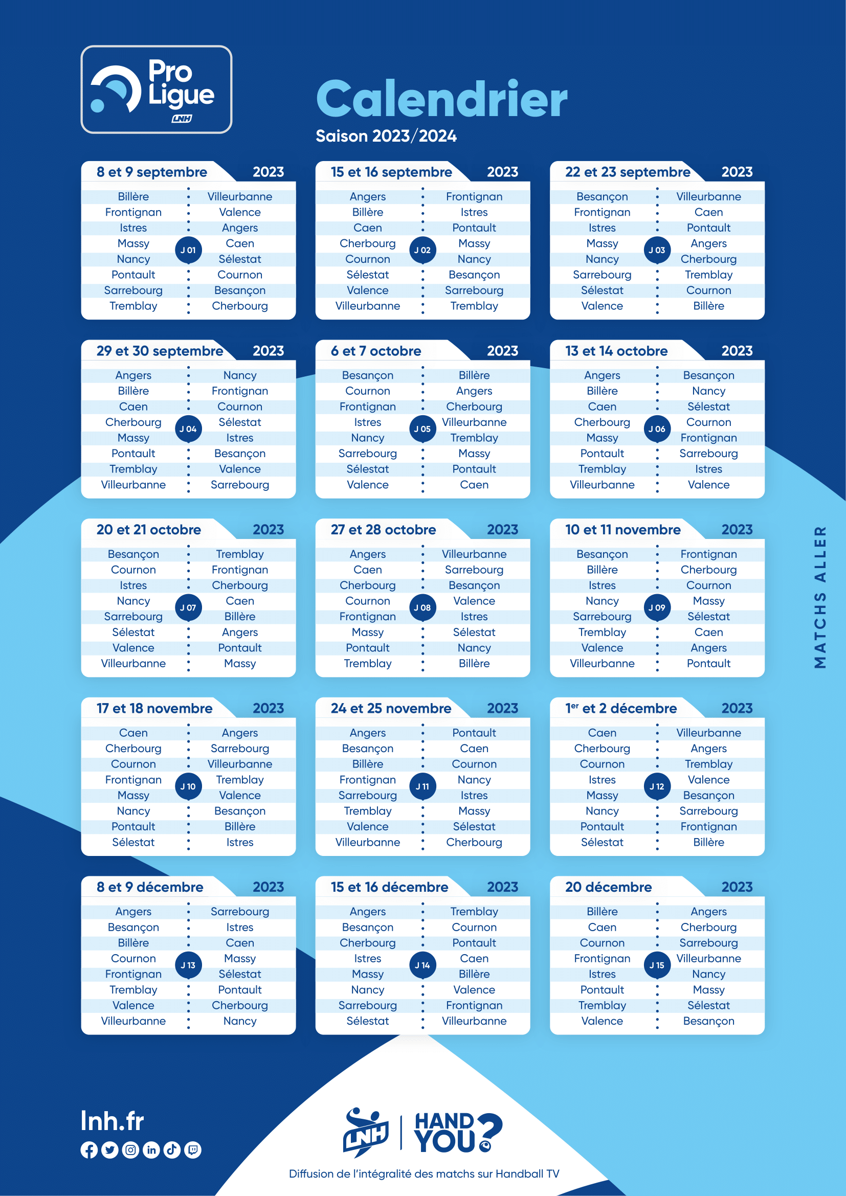 Top 14 et Pro D2 : découvrez le calendrier pour la saison 2023-2024 -  France Bleu